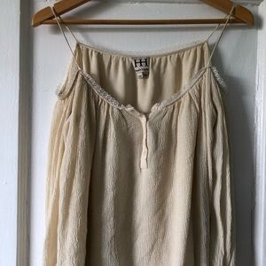 Haute Hippie crepe off the shoulder peasant blouse